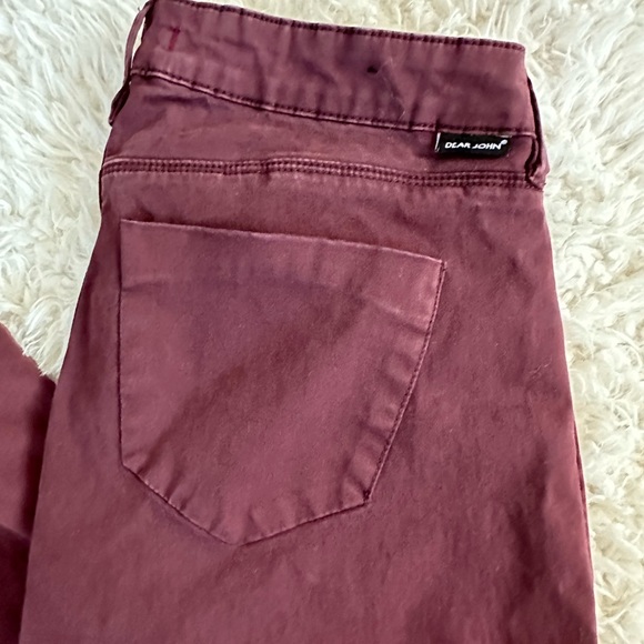 Dear John cuffed ankle deep plum pants Size 26 - Picture 2 of 5